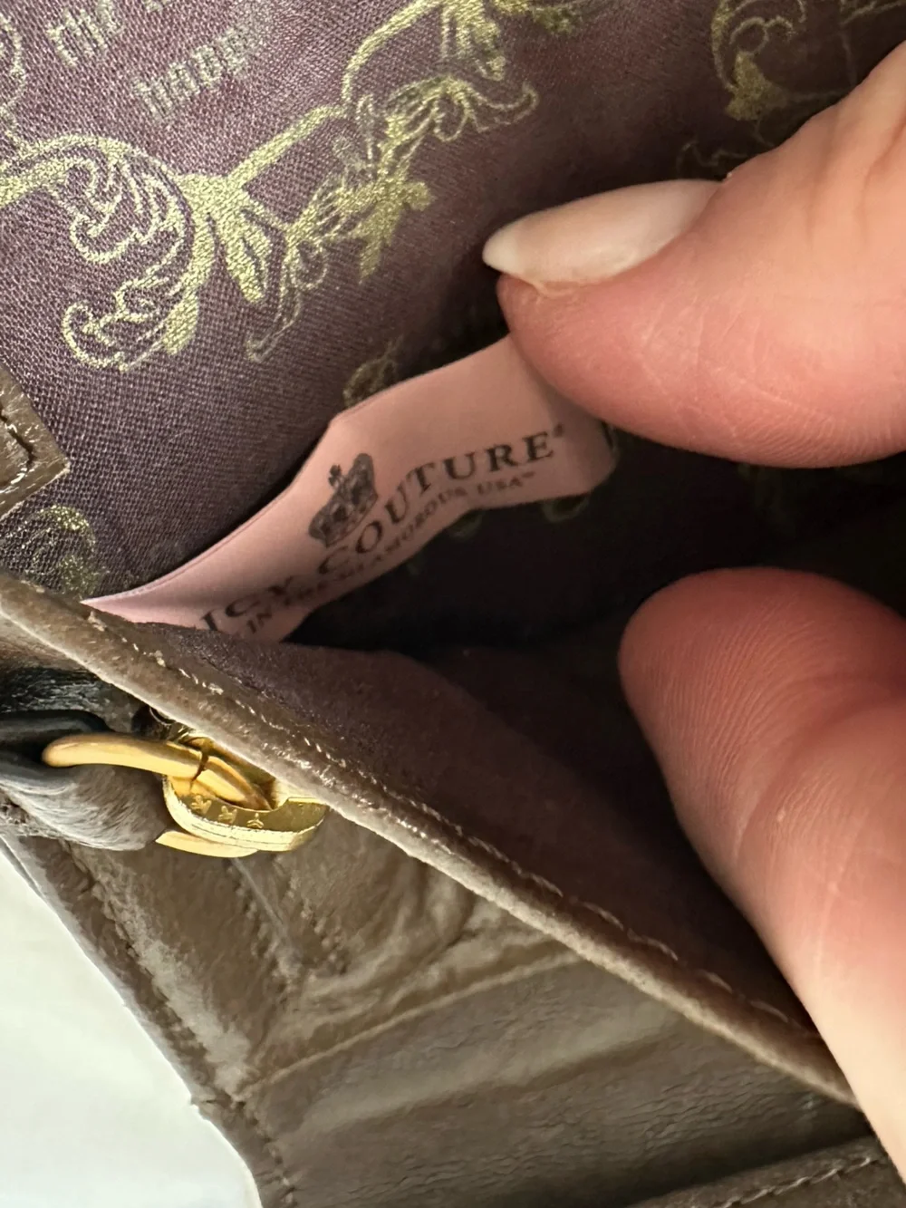 Juicy Couture Vintage Brown Leather Wallet